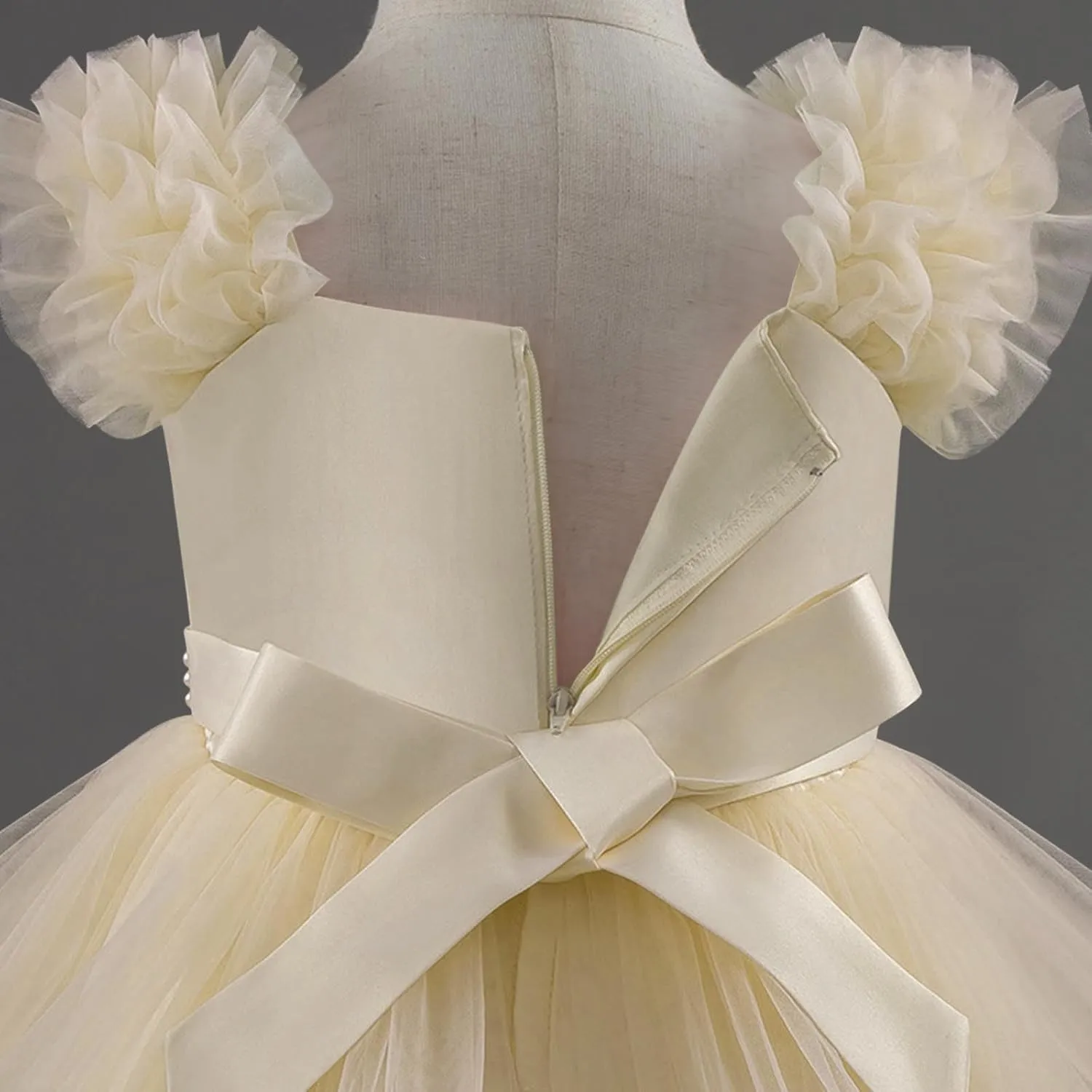 Girl Princess Party Dress Toddler Baby Girls Flower Tulle Tutu Dress 2025 Cute Elegant Formal Birthday Dresses 1-6Y