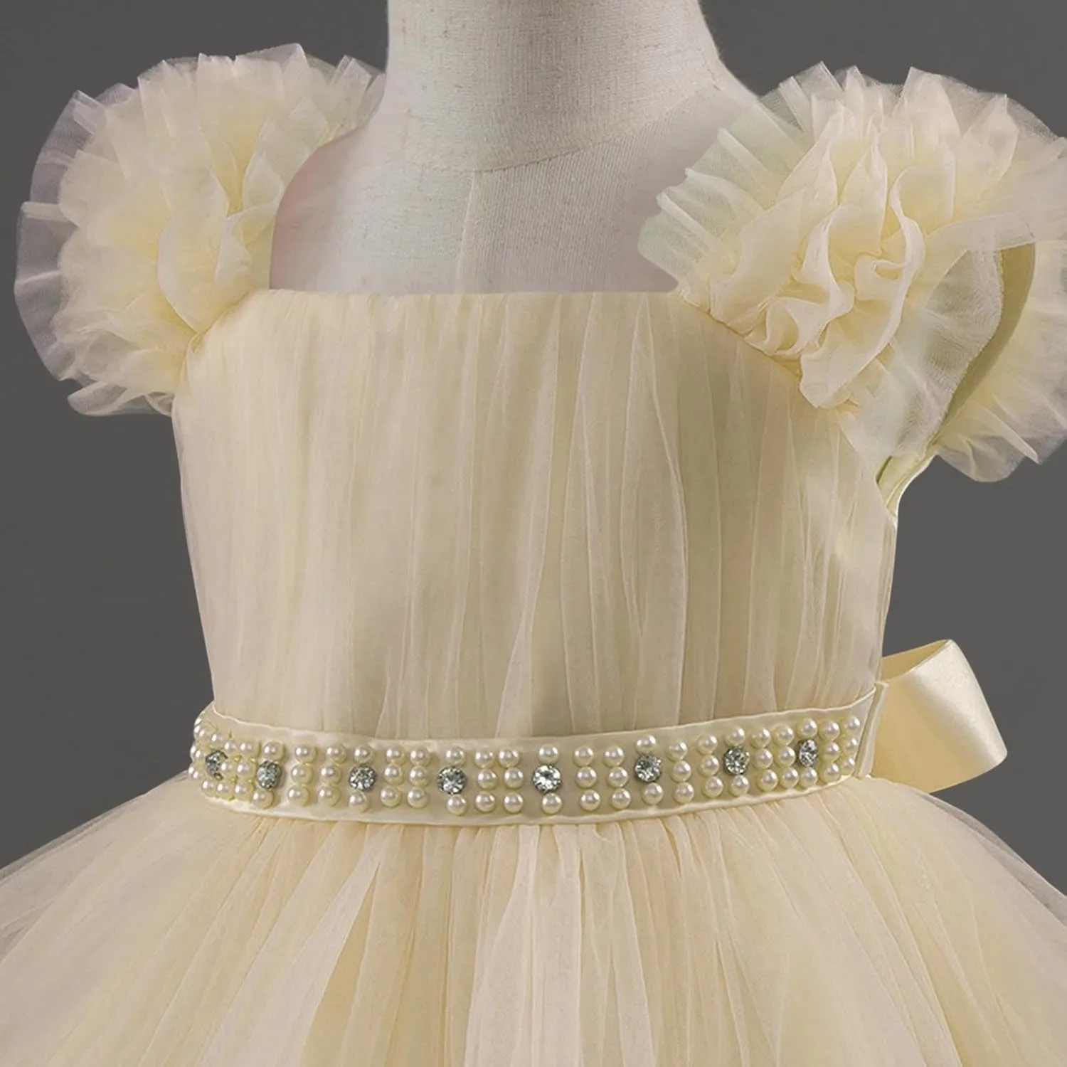 Girl Princess Party Dress Toddler Baby Girls Flower Tulle Tutu Dress 2025 Cute Elegant Formal Birthday Dresses 1-6Y