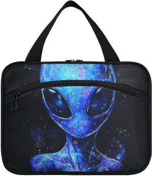 Glittering Aliens Black hanging bag for men with hook, designer essentials tote bag for traveling women traveling bolsas para maquillaje L