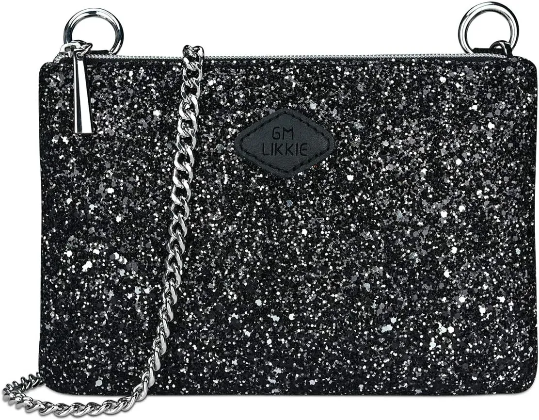 GM LIKKIE Crossbody Clutch Purse for Women, Glitter Evening Bag, Sequin Wedding Handbag for Party
