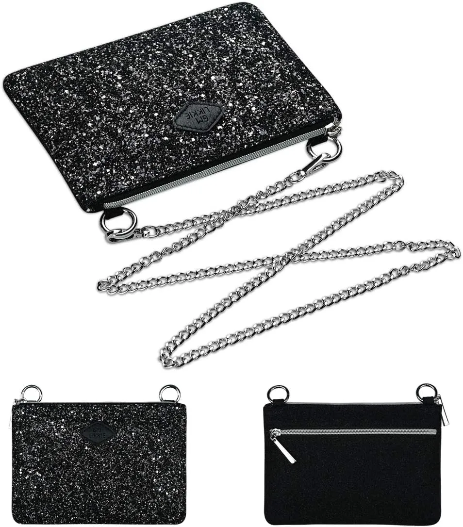 GM LIKKIE Crossbody Clutch Purse for Women, Glitter Evening Bag, Sequin Wedding Handbag for Party