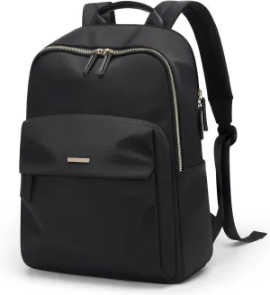 GOLF SUPAGS Laptop Backpack for Women Fits 14 Inch Notebook Casual Daypack Purse Work Travel College Bag (Black)