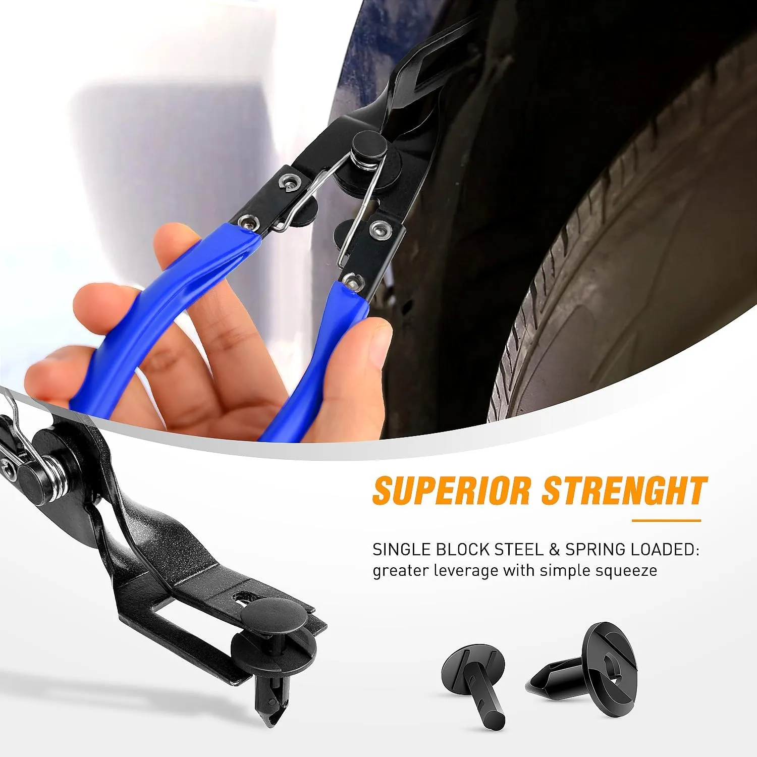 GOOACC Auto Trim Removal Tool Set 3Pcs No Scratch Pry Tool Kit with Storage Bag for Car Body Clips Door Panel Car Clips Dashboard Repair Blue