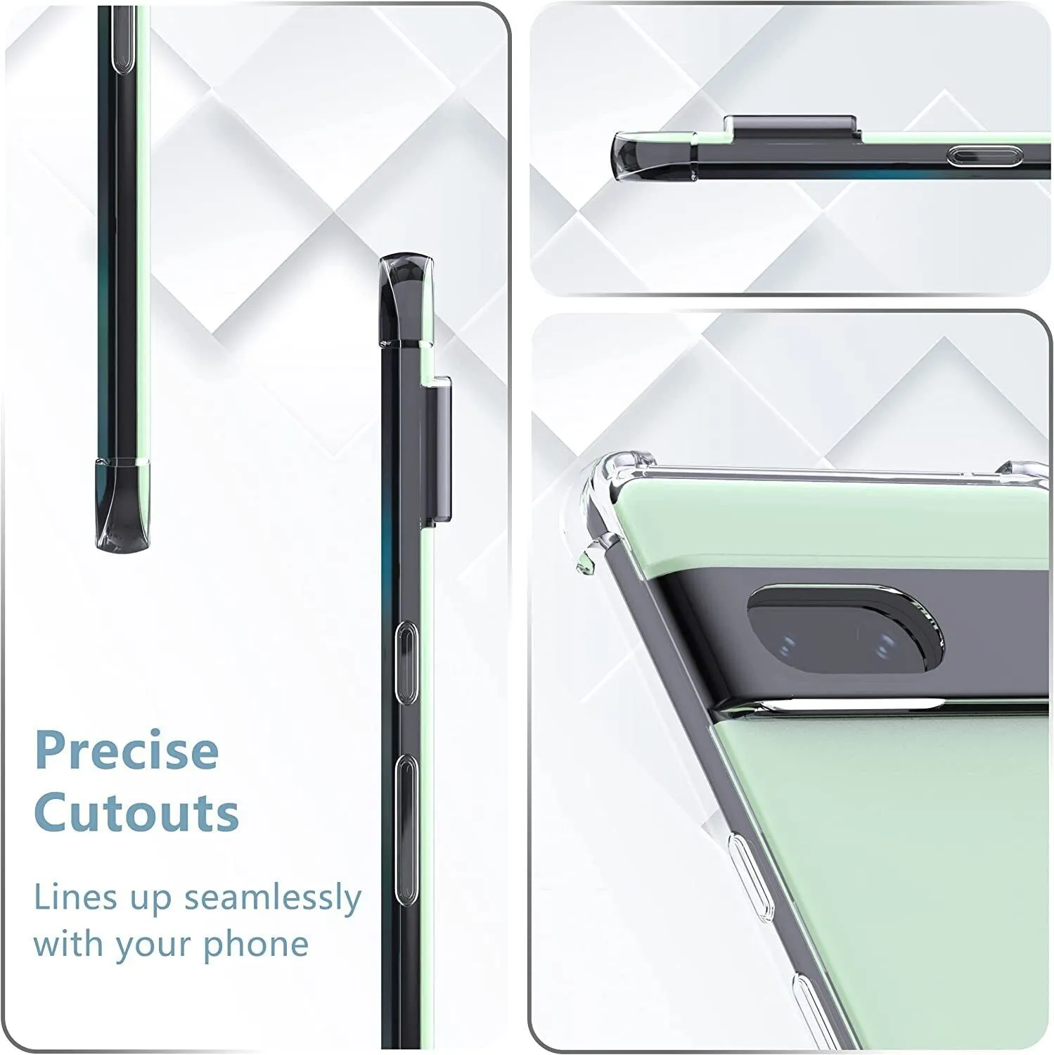 Google Pixel 6a Case Clear Silicone Slim Shockproof Gel Cover