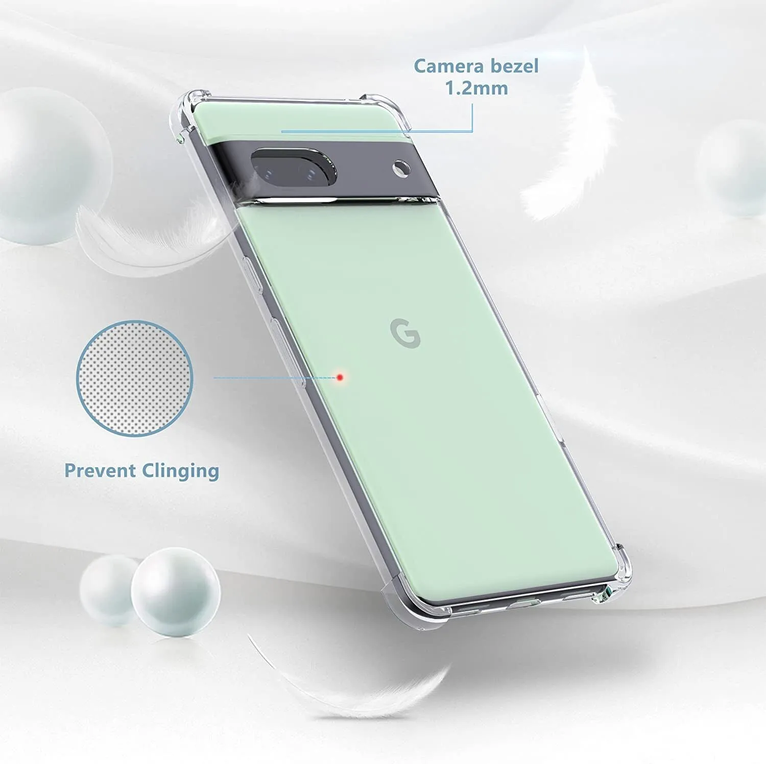 Google Pixel 6a Case Clear Silicone Slim Shockproof Gel Cover