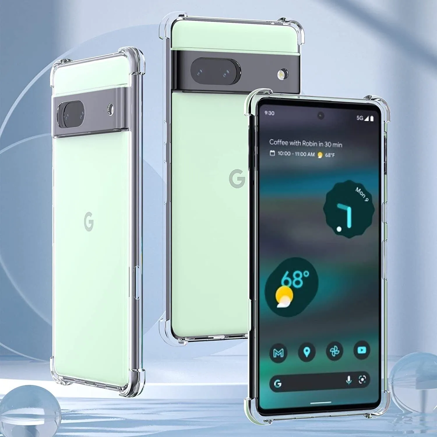 Google Pixel 6a Case Clear Silicone Slim Shockproof Gel Cover
