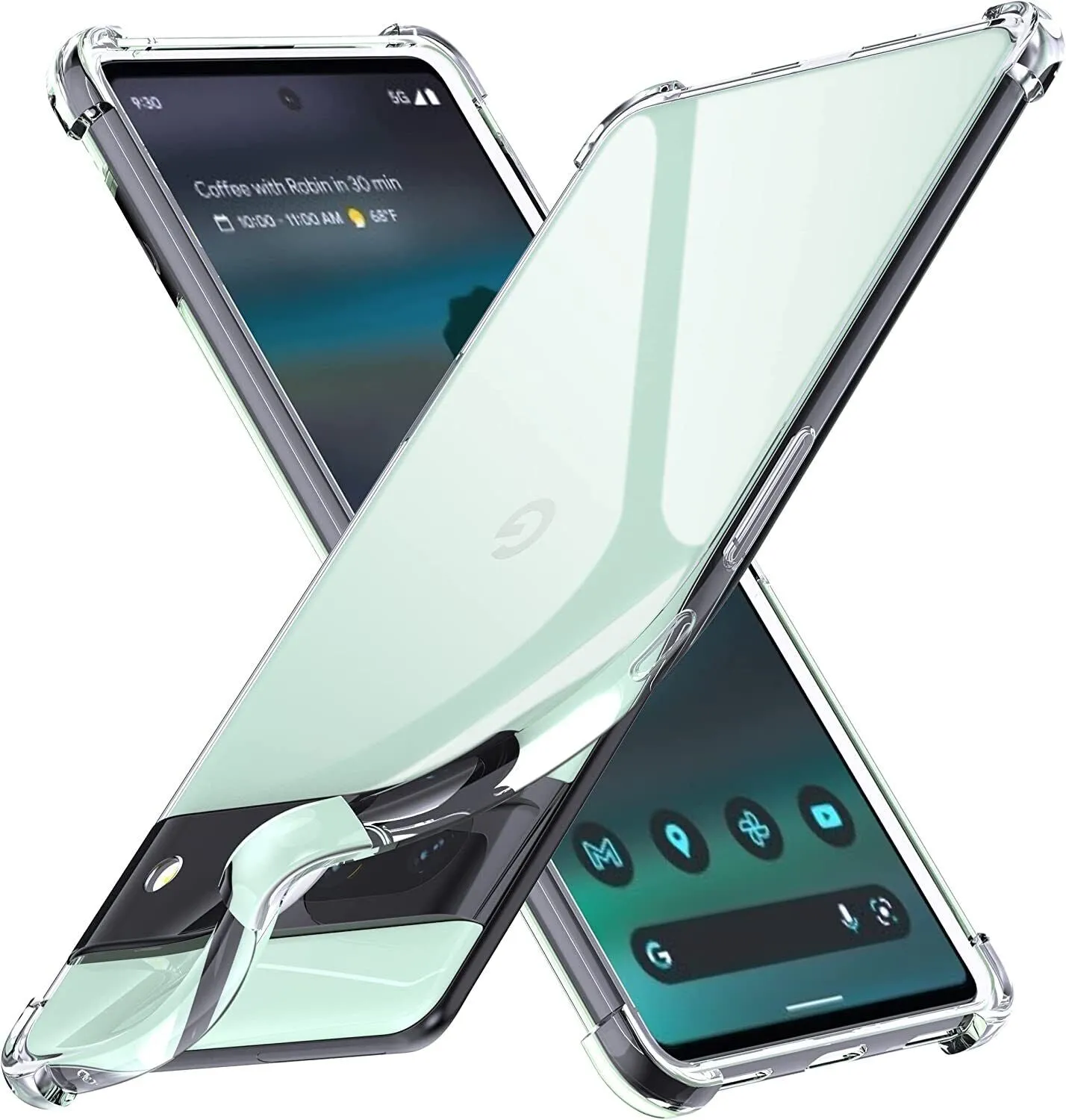 Google Pixel 6a Case Clear Silicone Slim Shockproof Gel Cover