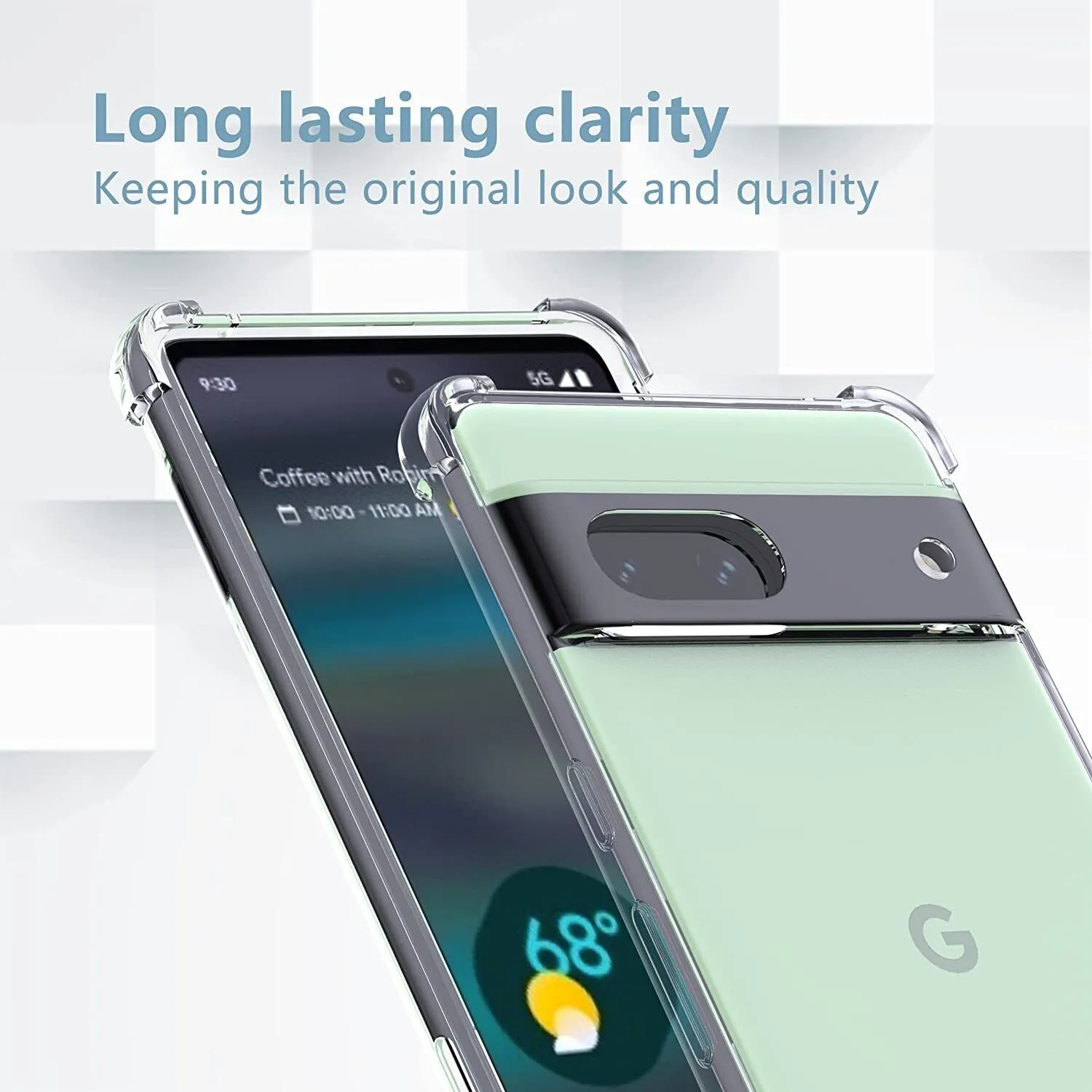 Google Pixel 6a Case Clear Silicone Slim Shockproof Gel Cover