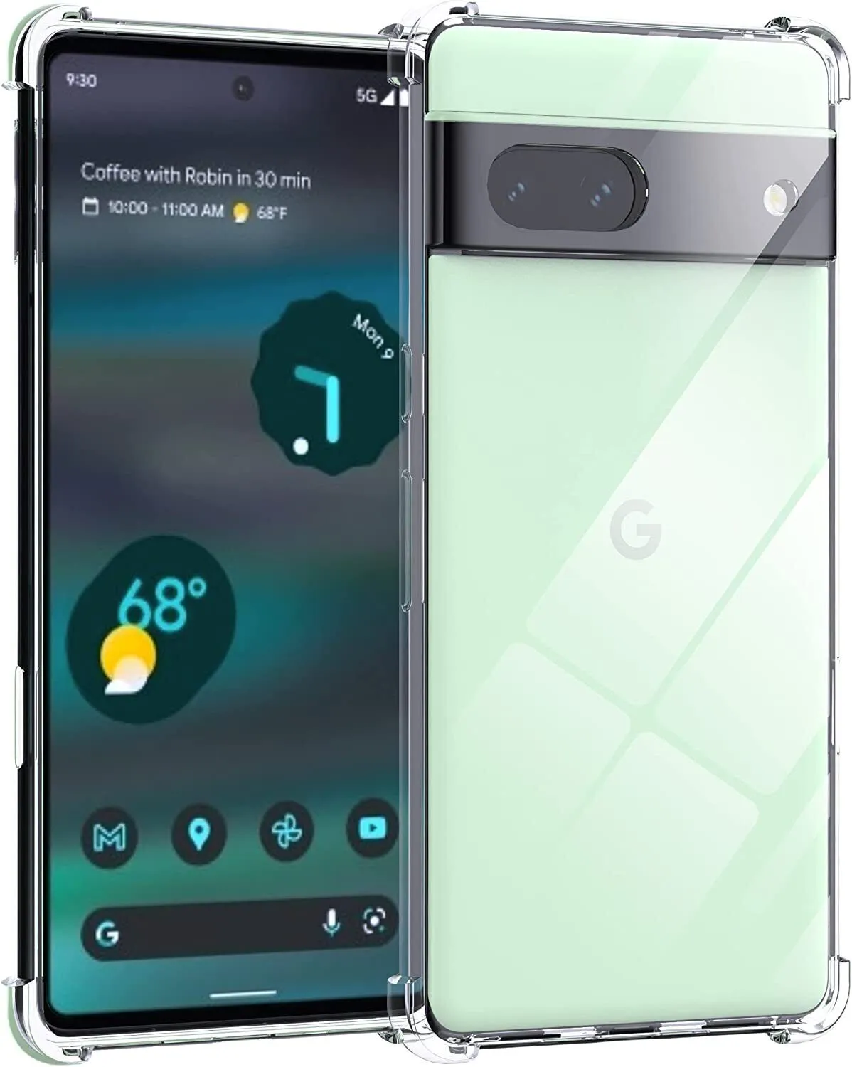 Google Pixel 6a Case Clear Silicone Slim Shockproof Gel Cover