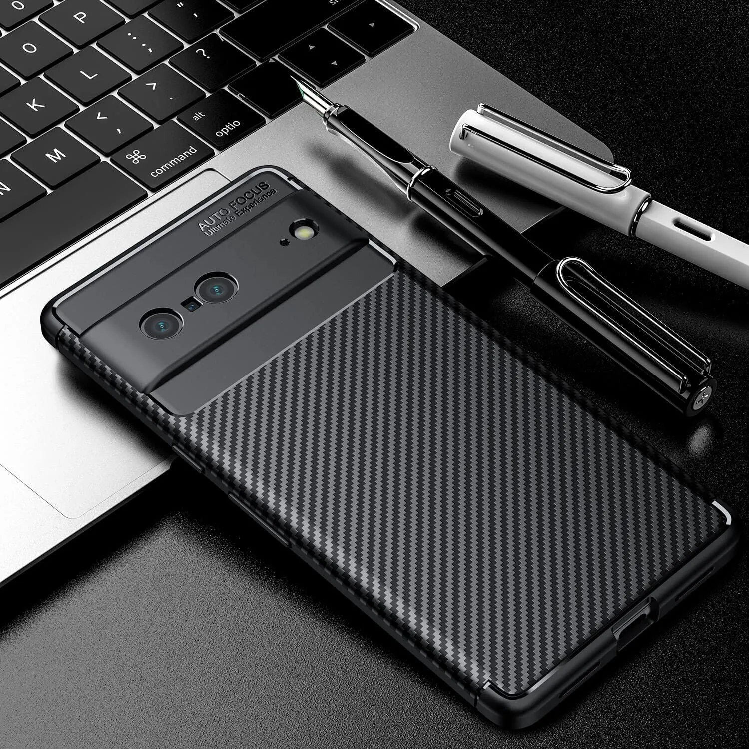 Google Pixel 7  Case Carbon Gel Cover Ultra Slim Shockproof