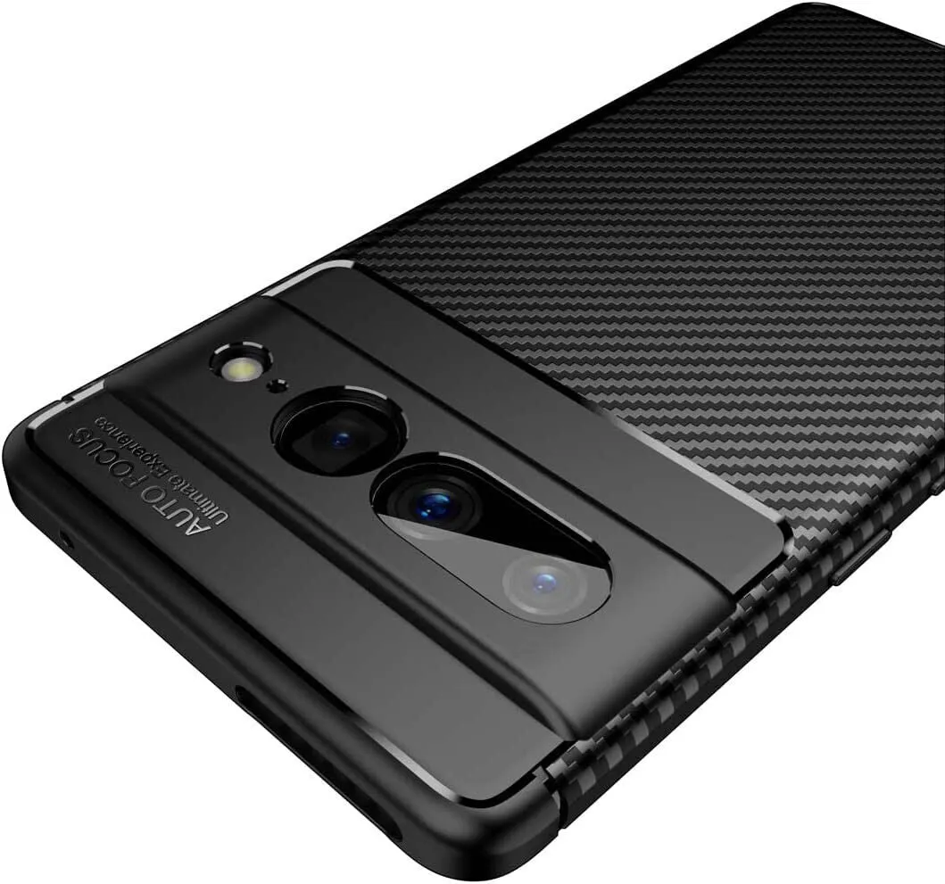 Google Pixel 7 Pro Case Carbon Gel Cover Ultra Slim Shockproof