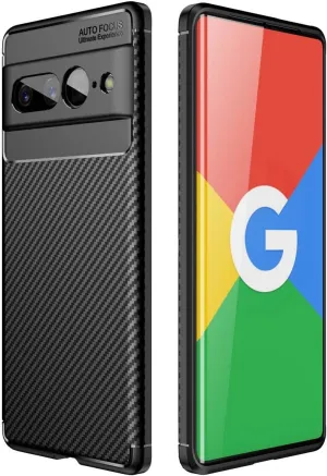 Google Pixel 7 Pro Case Carbon Gel Cover Ultra Slim Shockproof