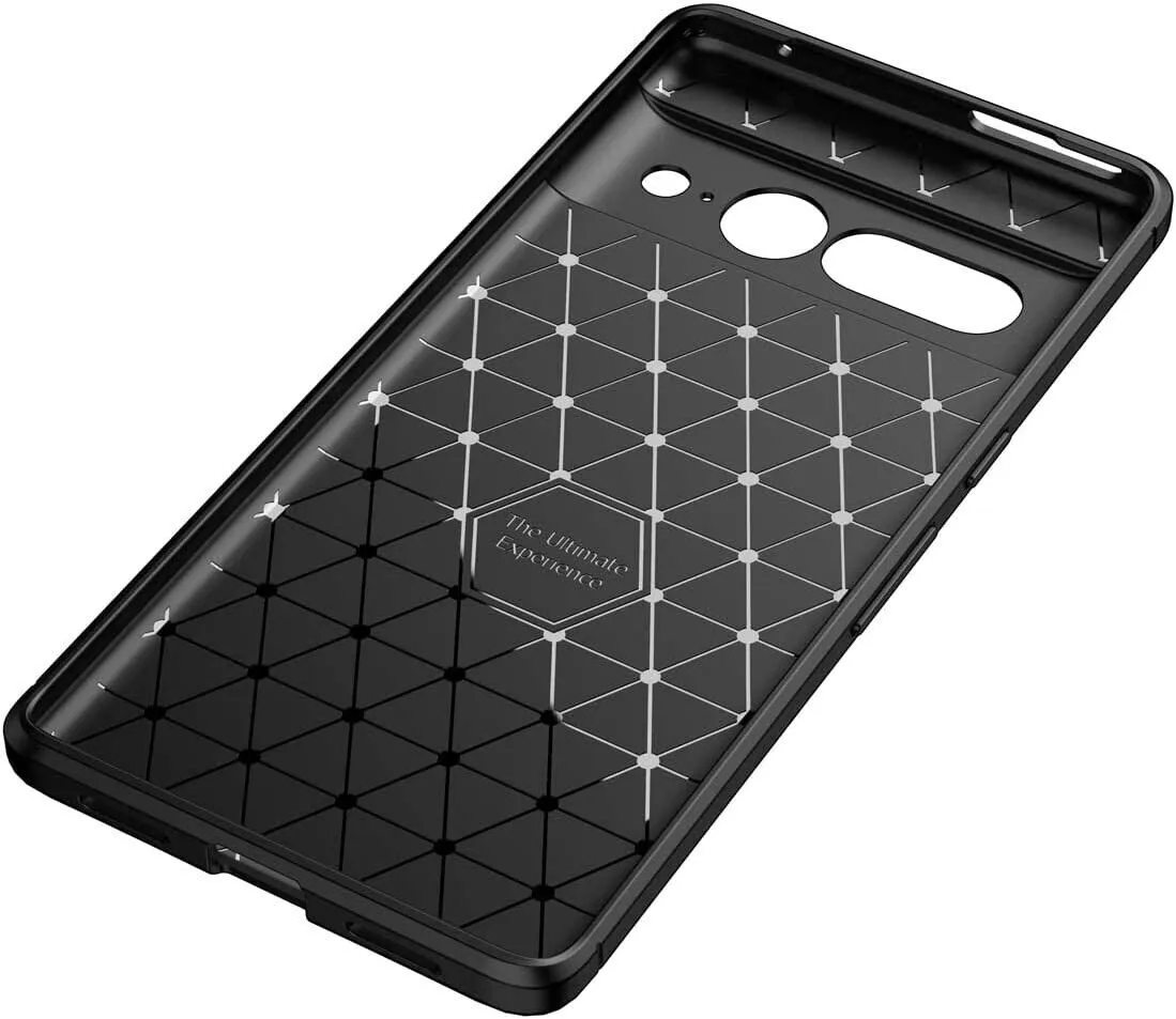 Google Pixel 7 Pro Case Carbon Gel Cover Ultra Slim Shockproof