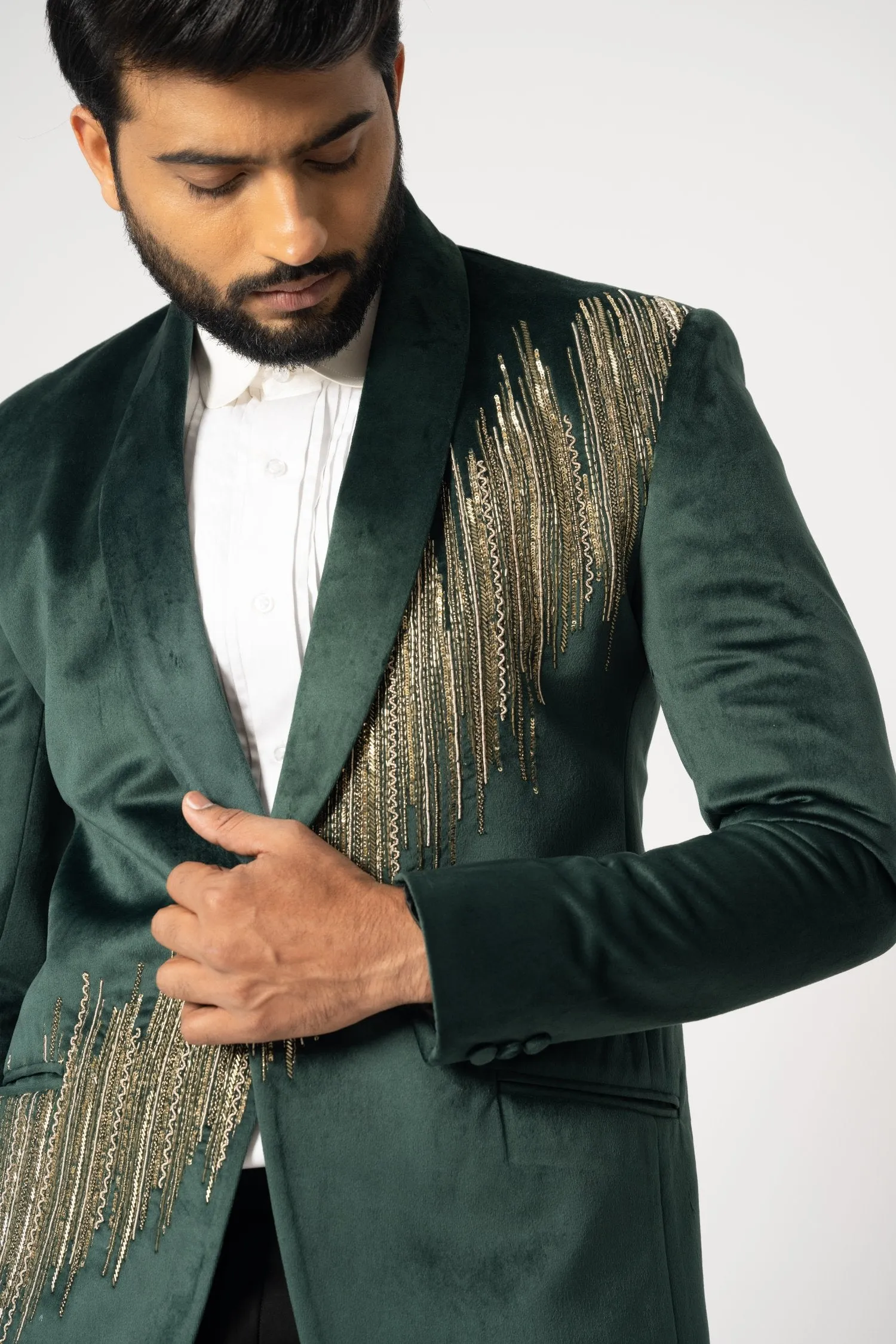 Gotham Shimmering Blazer Set