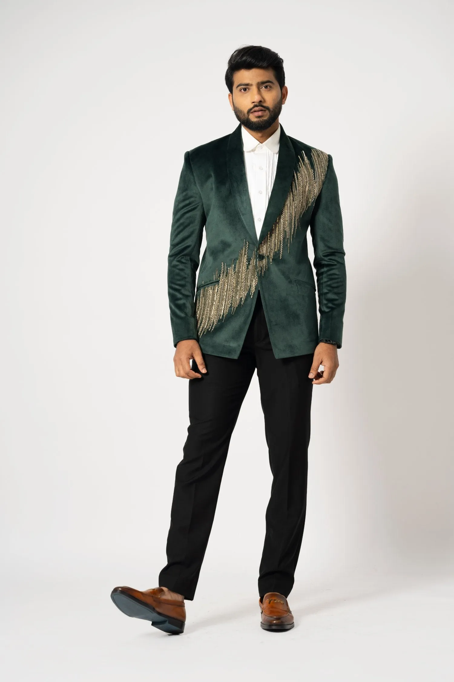 Gotham Shimmering Blazer Set
