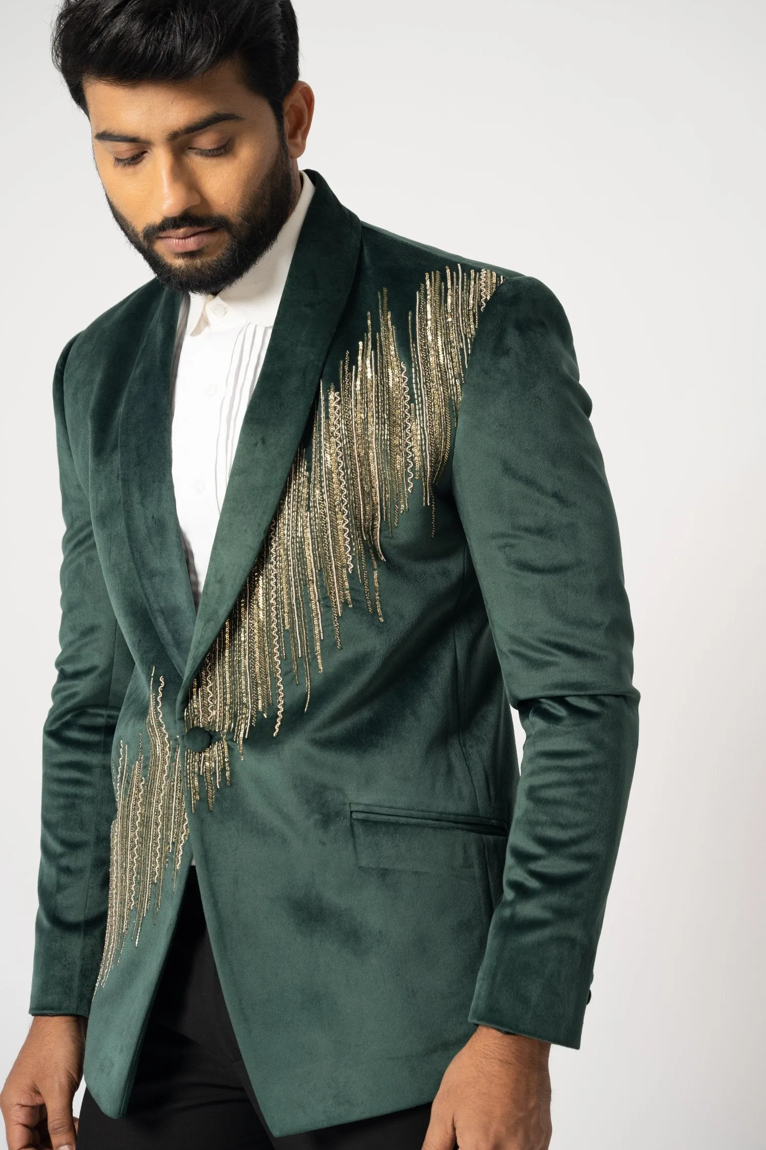 Gotham Shimmering Blazer Set