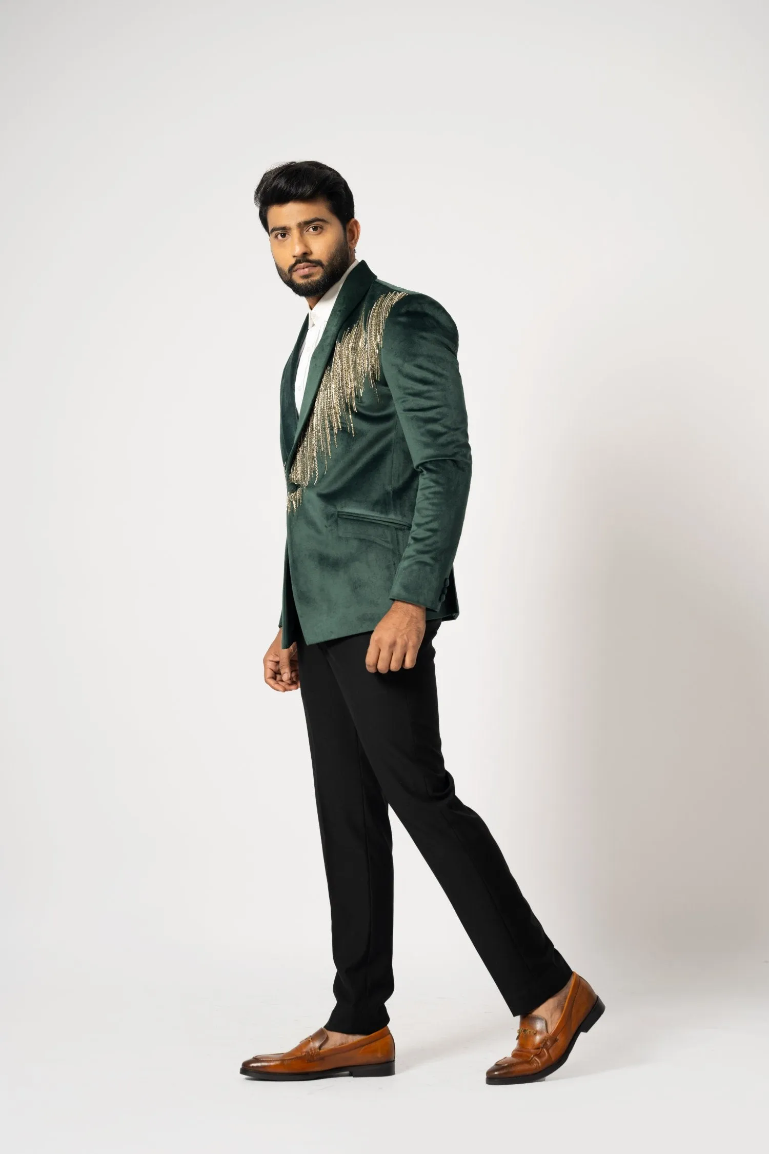 Gotham Shimmering Blazer Set
