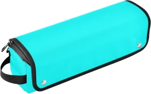 Hair Tool Travel Bag for Women and Heat Resistant Mat Waterproof Curling Iron Travel Case for Flat Irons, Straighteners, Curling Irons,Cyan Aqua Solid Color Pure Plain Travel Bag for Hair