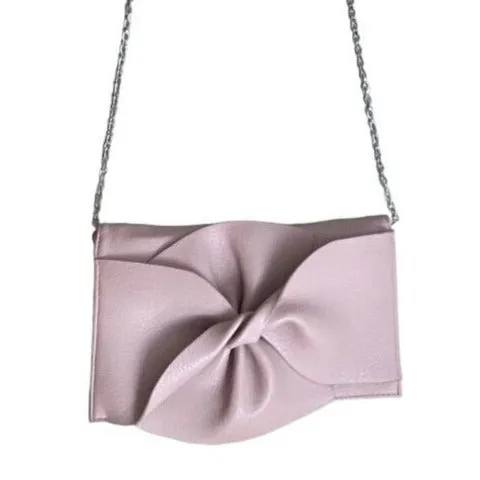 Hallhuber Women's Pink With Chain Strap Vegan Leather Elegant Evening Clutch Sz S