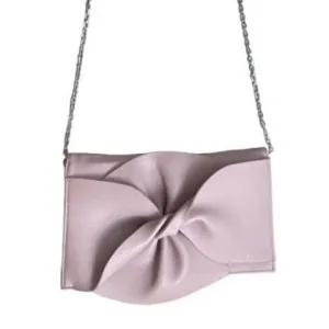 Hallhuber Women's Pink With Chain Strap Vegan Leather Elegant Evening Clutch Sz S