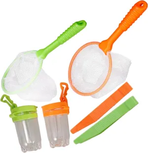 HANABASS 2 Sets Catching Set Kit for Net Observation Butterfly Camping Flying Butterflies Cage Handheld Catching Kit Butterflies Habitat Cage Portable Cage Clear Cage Plastic