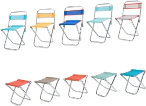 HANABASS Portable Folding Chair for Camping Collapsible Fishing Stool Lightweight Mesh Outdoor Chair for Hiking Travel and Sports Random Color Durable Design for Adults