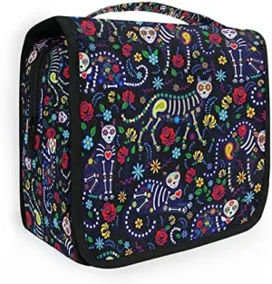 Hanging Toiletry Bag Cat Skull Fantasy Makeup Travel bag for Toiletries Portable Toiletry Organizer Bags Clear Toiletry Cosmetic Kit