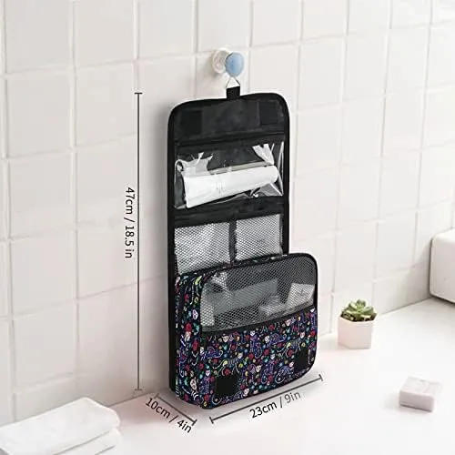Hanging Toiletry Bag Cat Skull Fantasy Makeup Travel bag for Toiletries Portable Toiletry Organizer Bags Clear Toiletry Cosmetic Kit