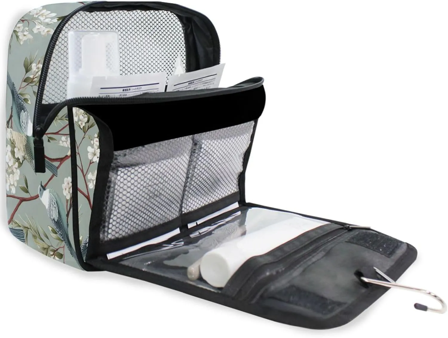 Hanging Toiletry Bag Sparrows Bird Travel Makeup bag for Toiletries Portable Travel Toiletry Organizer Cosmetic Bags with Hanging Hook