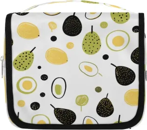 Hanging Travel Toiletry Bag Cute Avocado Toiletry Bags with Hanging Hook Portable Cosmetic Bag Makeup Organizer for Travel Business Trip