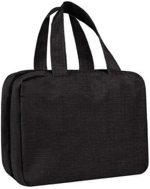 hanging travel toiletry bag with Hanging Hook,Water-resistant Makeup Cosmetic Bag Travel Organizer for Accessories,Portable Toiletry Travel Organizer Bag (Black, Large)
