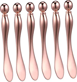 Healifty 6 Pcs Eye Cream Applicator Metal Moisturizer Roller Spatula for Precise Application Compact Portable Eye Care Tools for Travel Personal Use