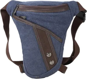 Hebetag Motorcycle Drop Leg Bag Outdoor Waist Pack for Men Women Bike Cycling Hiking Fanny Pack Travel Sports Riding Fishing Camping Walking Sling Daypack Thigh Waist Pouch Deep Blue