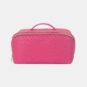 Herringbone raspberry beauty bag medium by Tonic
