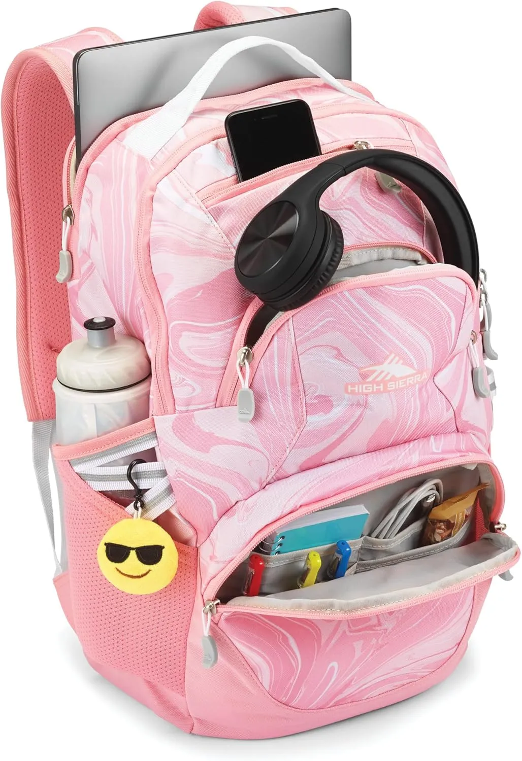 High Sierra Swoop Sg Backpack In Pink Marble/Bubblegum Pink