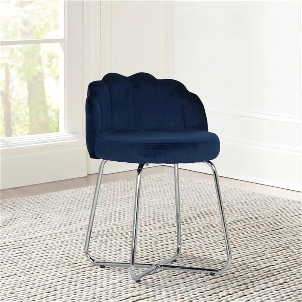 Hillsdale Catalina Vanity Stool for Make-up Rooms and Bathrooms, Blue