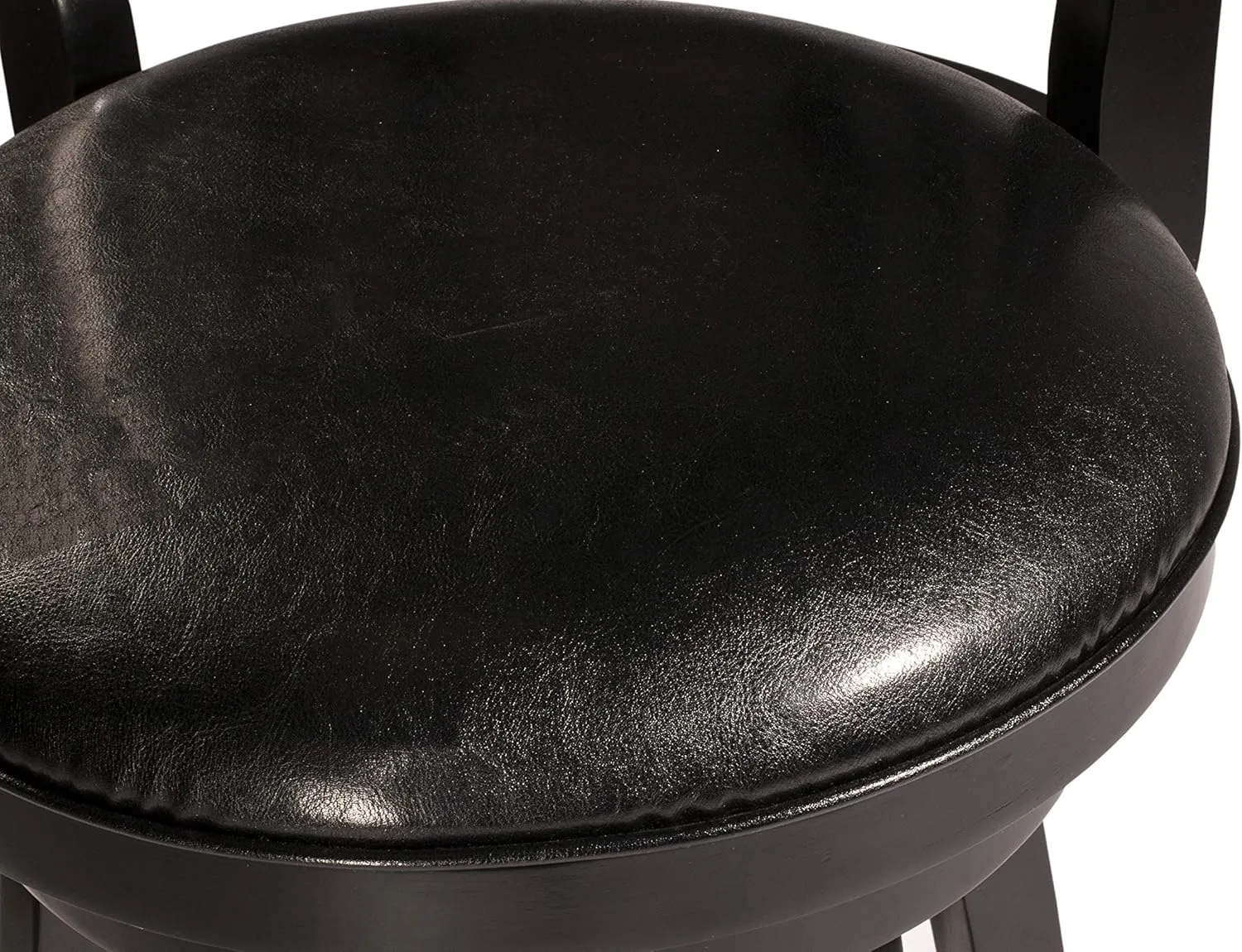 Hillsdale Fairfox Swivel Stool with Rectangular Lattice Back, Bar Height, Black
