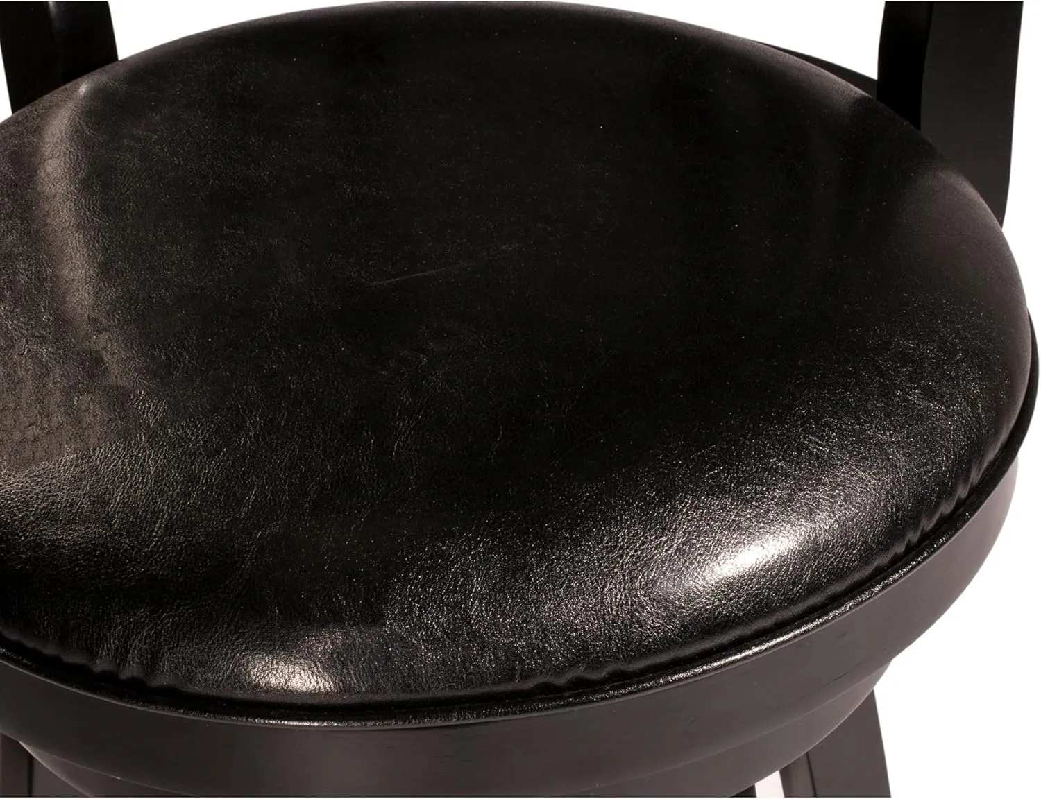 Hillsdale Fairfox Swivel Stool with Rectangular Lattice Back, Bar Height, Black