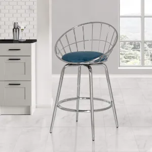Hillsdale Furniture Bullock Counter Height Swivel Stool, Teal Blue