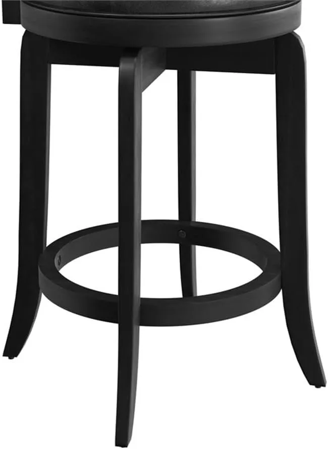 Hillsdale Savana Wood Kitchen Counter Height Stool, 29.5" High, Black