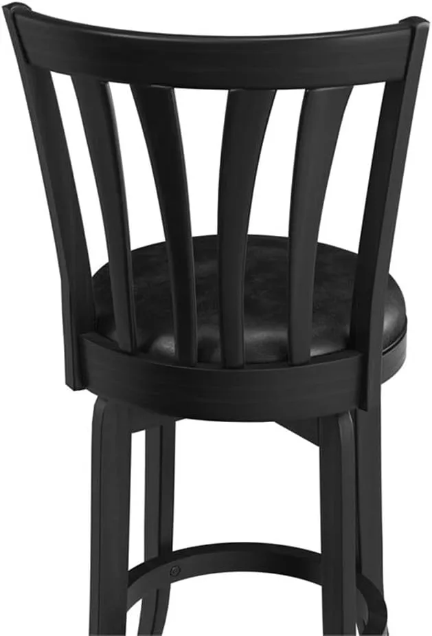 Hillsdale Savana Wood Kitchen Counter Height Stool, 29.5" High, Black