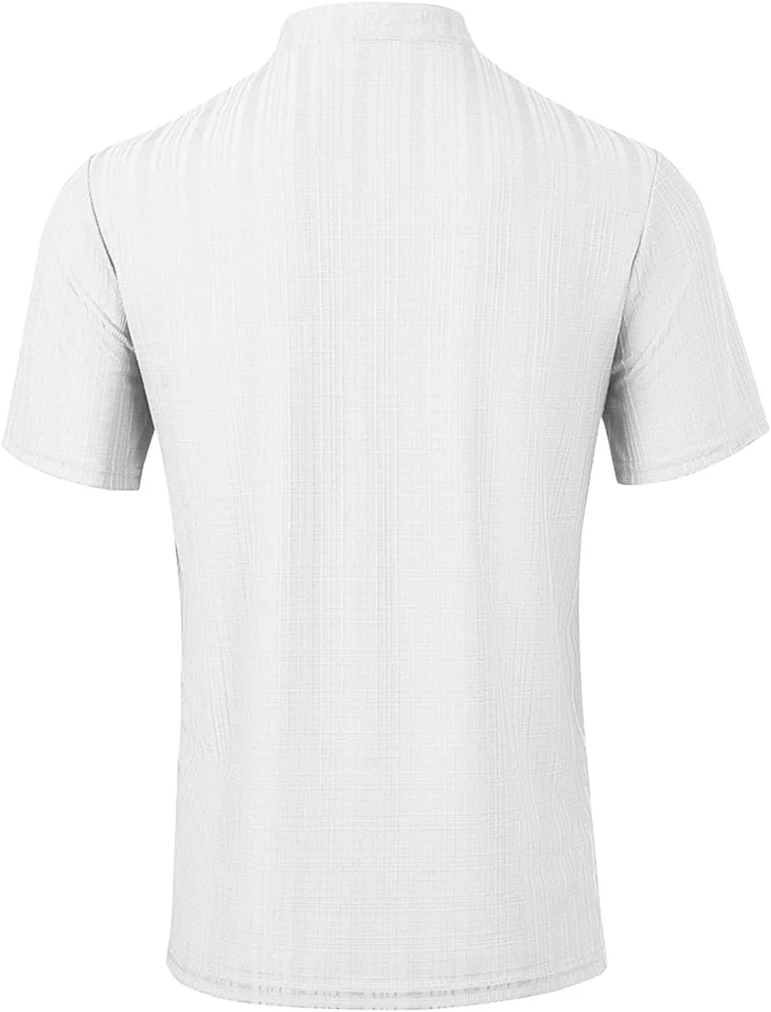 Hippie T-Shirt for Men Solid Color Business Short Sleeve Henley Collar Tees Tops Summer Casual Regular Work Blouse