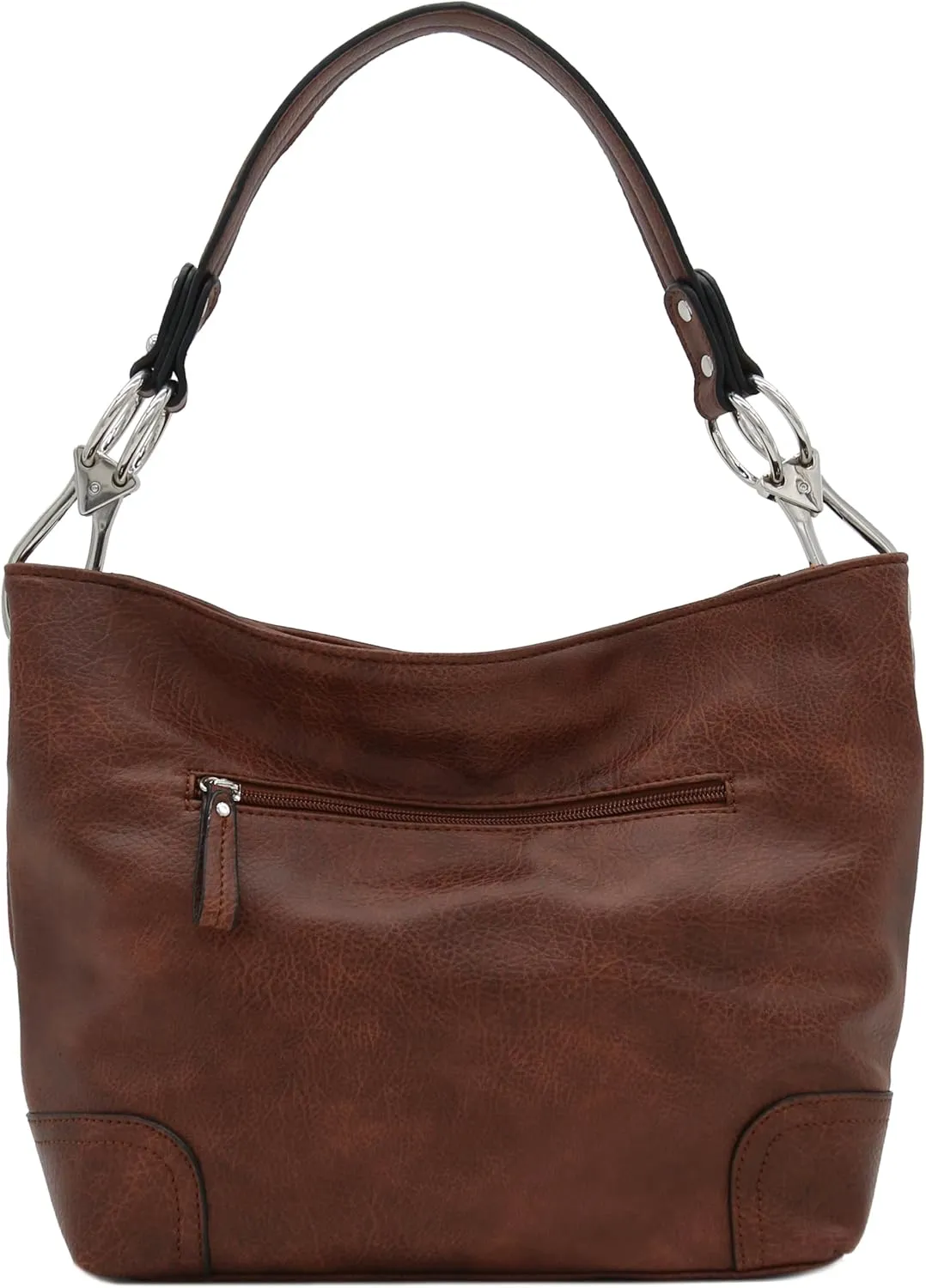 Hobo Shoulder Bag with Big Snap Hook Hardware