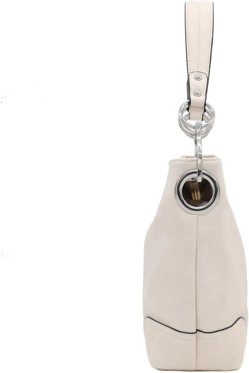 Hobo Shoulder Bag with Big Snap Hook Hardware