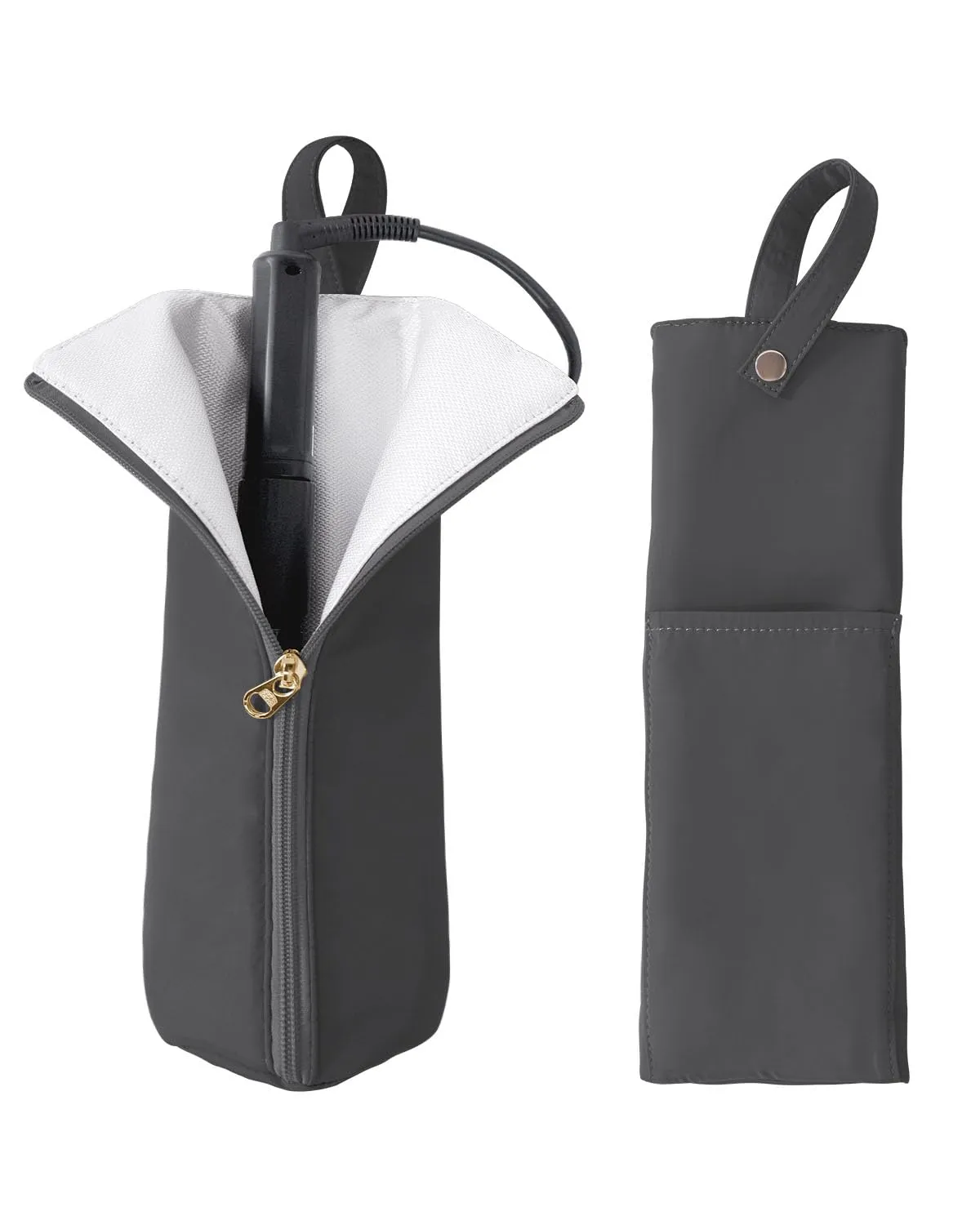 Hot Iron Holder & Mat, Heat Resistant Travel Bag for Curling Iron, Flat Iron - Hair Tool Organizer for Home, Travel