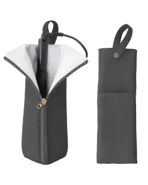 Hot Iron Holder & Mat, Heat Resistant Travel Bag for Curling Iron, Flat Iron - Hair Tool Organizer for Home, Travel