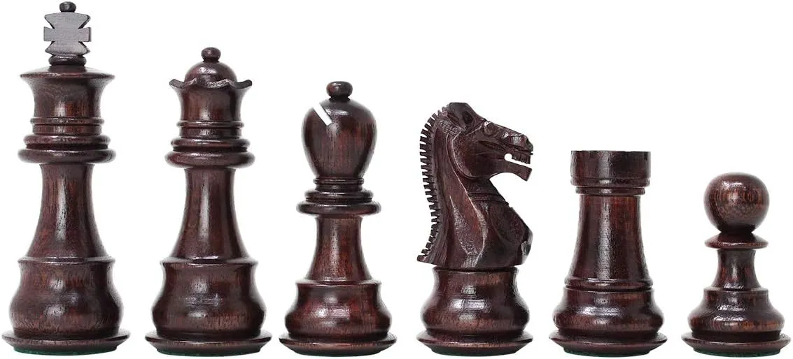 House of Chess - Galaxy Staunton Wooden Chess Set Pieces King Size 3" Triple Weighted (Ringy Rosewood)