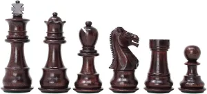 House of Chess - Galaxy Staunton Wooden Chess Set Pieces King Size 3" Triple Weighted (Ringy Rosewood)