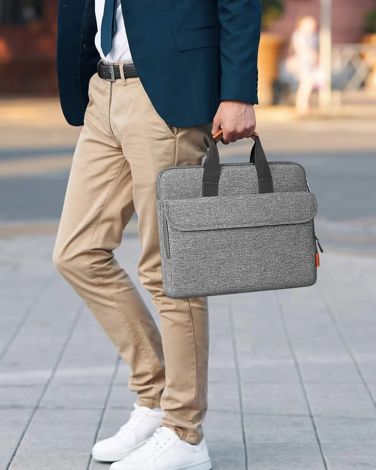 Inateck 360° Protective Water-resistant Laptop Bag Sleeve with Accessory Pocket, Compatible with 14-inch MacBook Pro/Max M4 M3 M2 M1 2021-2024, Gray