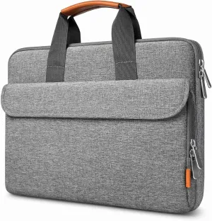 Inateck 360° Protective Water-resistant Laptop Bag Sleeve with Accessory Pocket, Compatible with 14-inch MacBook Pro/Max M4 M3 M2 M1 2021-2024, Gray